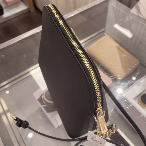 MK Small Dome PVC Crossbody Bag Black - Picture 5 of 6